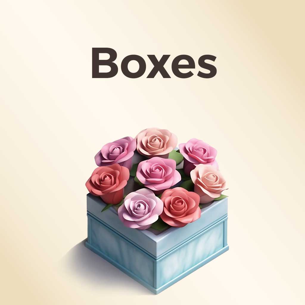 Box of red roses