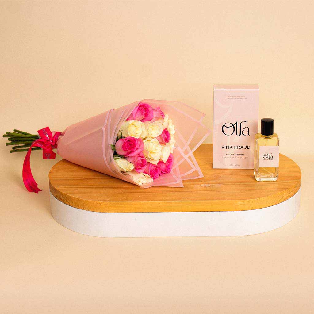 product-image-Olfa Pink Fraud Perfume with 15 Pink Roses