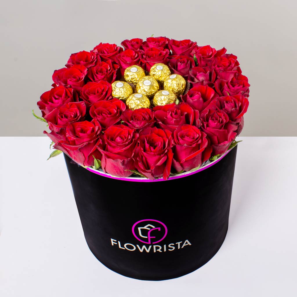 product-image-Red Roses & Ferrero Rocher Gift Box
