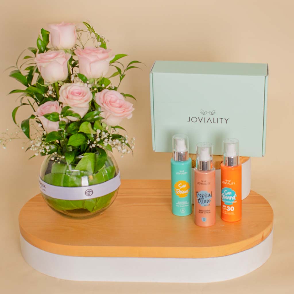 product-image-Joviality Sun Care Gift Box with Unique Vase