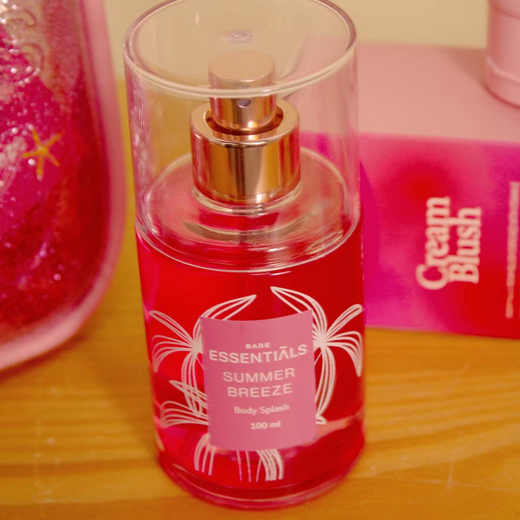 product-image-Essentials Summer Breeze Barbie Glitter Pouch |  Glass Vase with Gerbera and Lily
