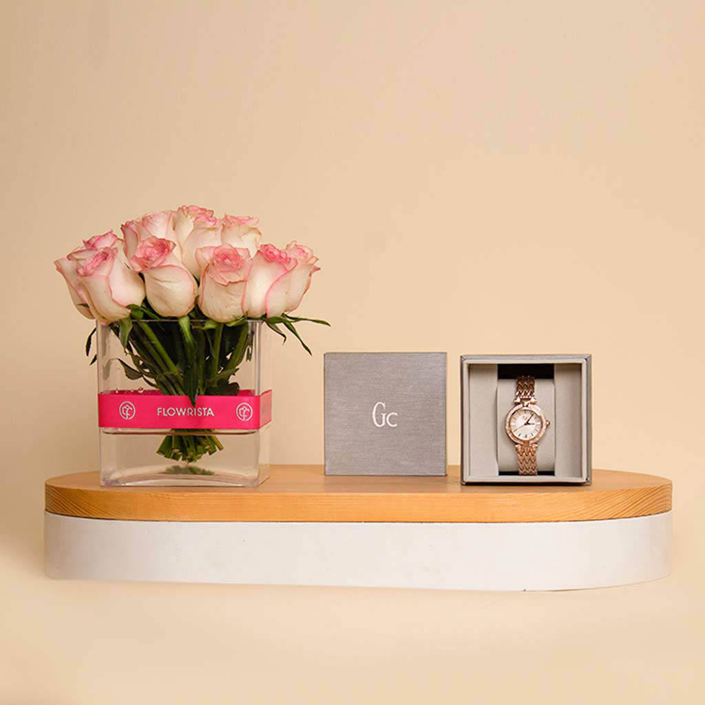 product-image-Guess Analog Watch for Women and 20 Rose Pink Vase
