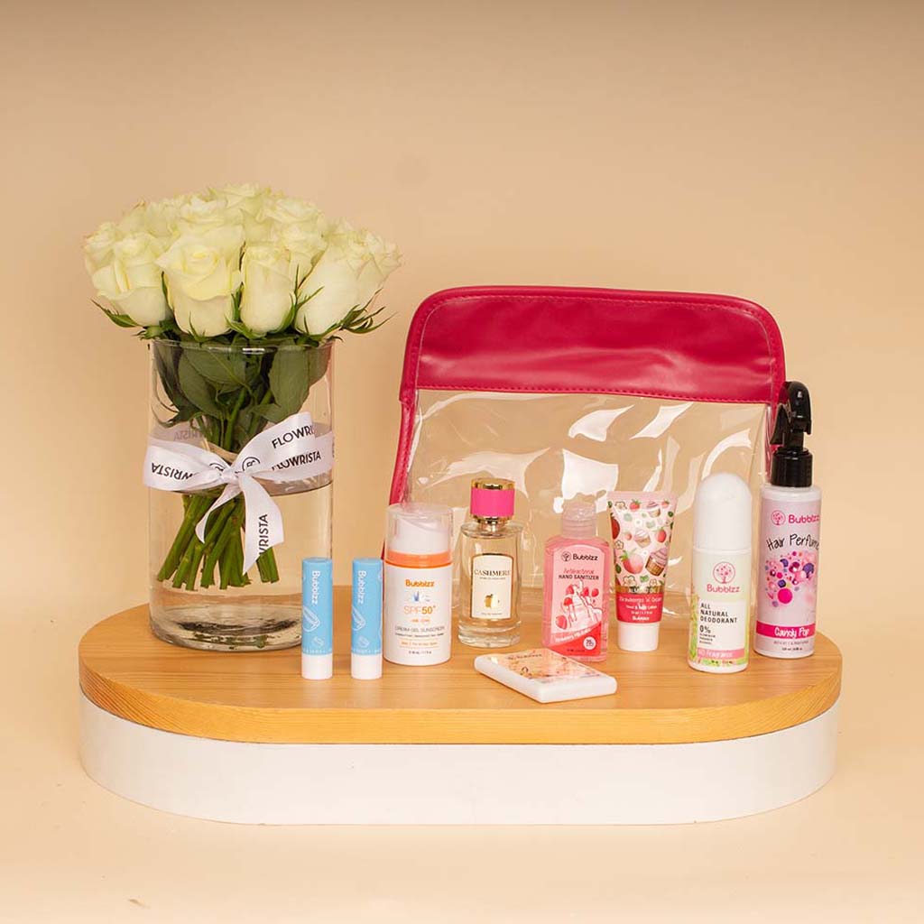 product-image-Bubblzz Clutch & White Roses Vase
