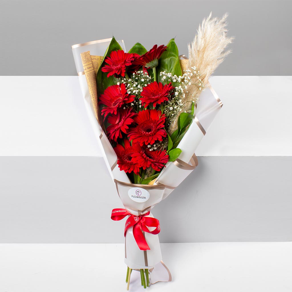 product-image-باقة جيربيرا حمراء