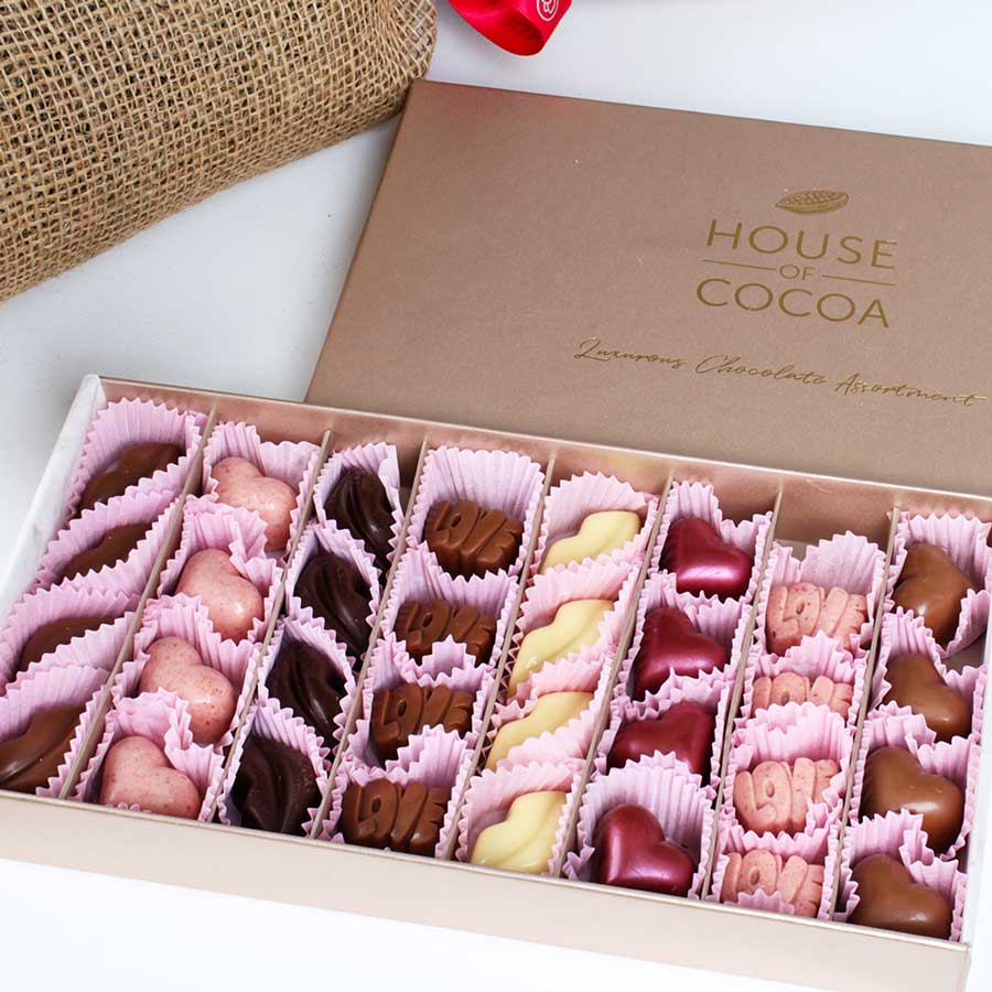 product-image-House of Cocoa Chocolate Box 32pieces and 20 red roses