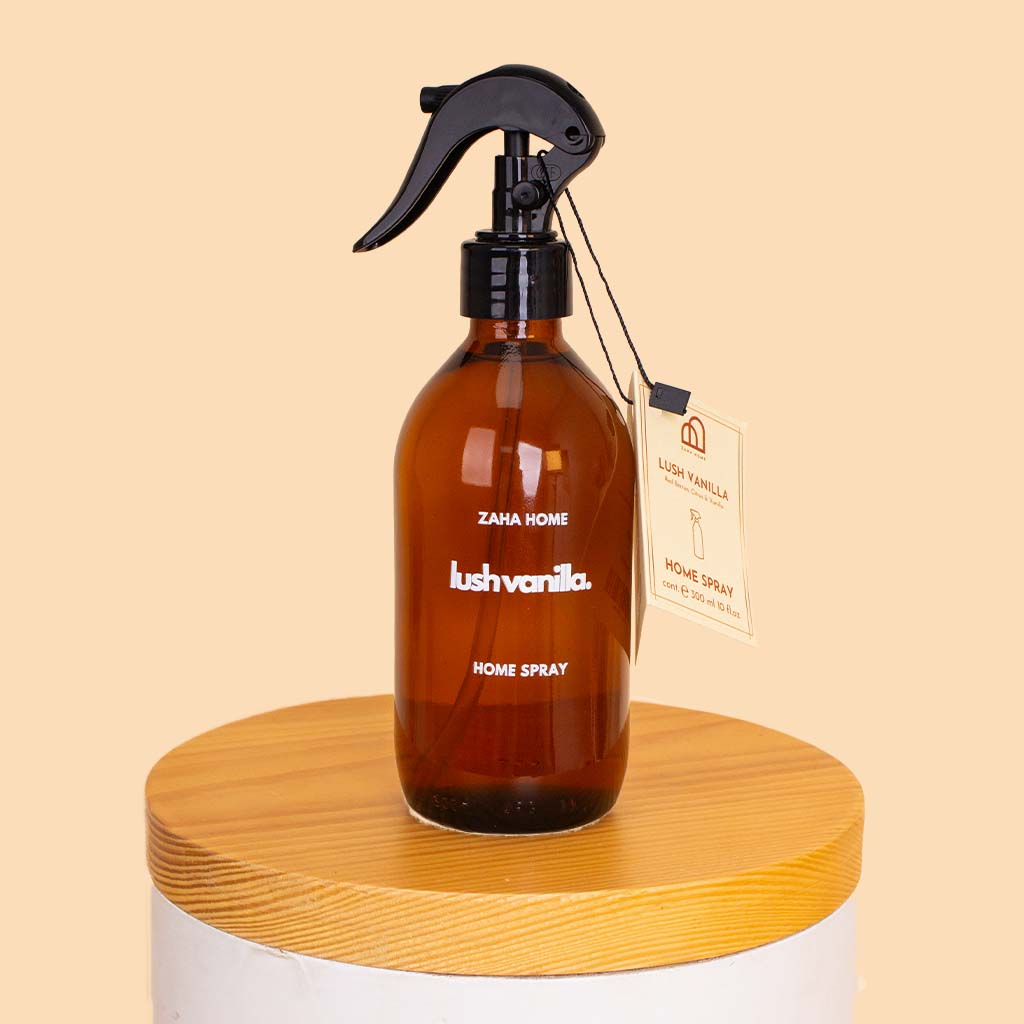product-image-Zaha Home Cozy Glow Bundle - Lush Vanilla Spray & Into the Woods Diffuser & Breathe In Bliss Candle & Lily Roses Vase