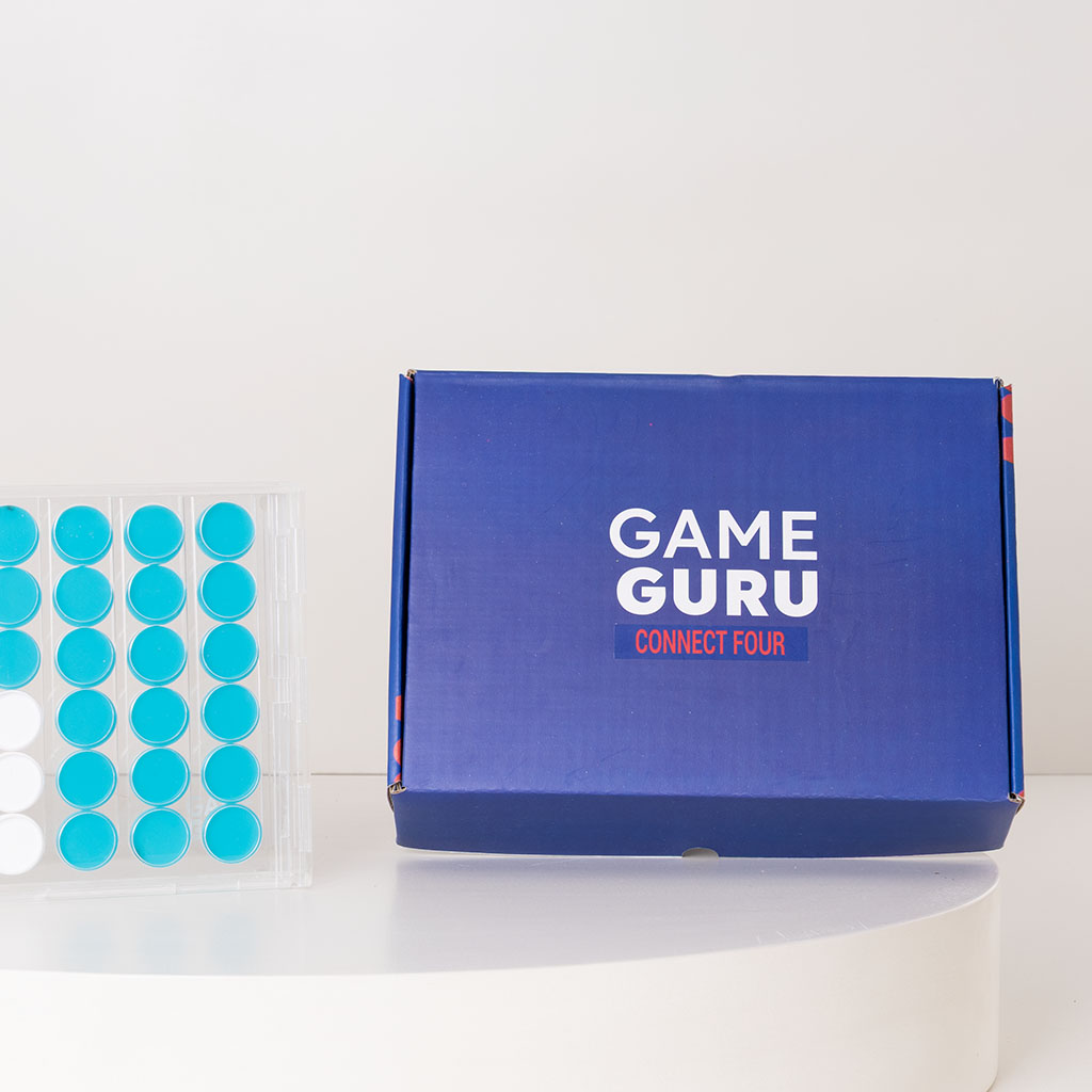 product-image-Game Guru Acrylic Connect Four Turquoise & White