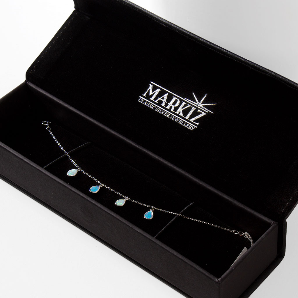 product-image-Silver Rhodium Opal Bracelet