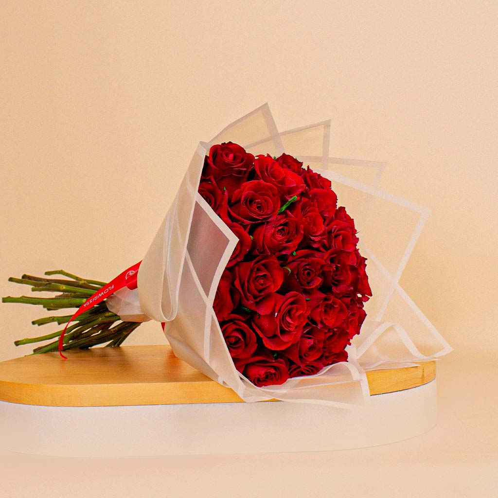 Flowrista Online Flowers Shop بوكية الورود الحمراء الحالمة | 25 زهرة
