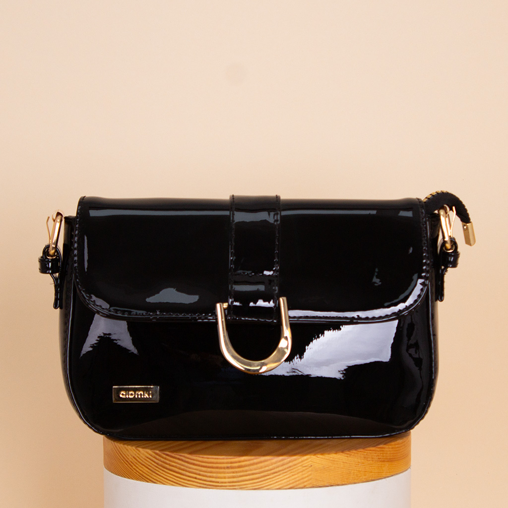 product-image-Alamki Glossy Glam Bag - Black 
