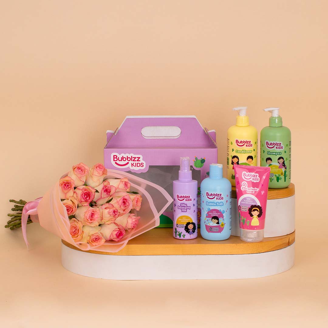 product-image-Bubblzz Kids Hair Kit & Pink Roses