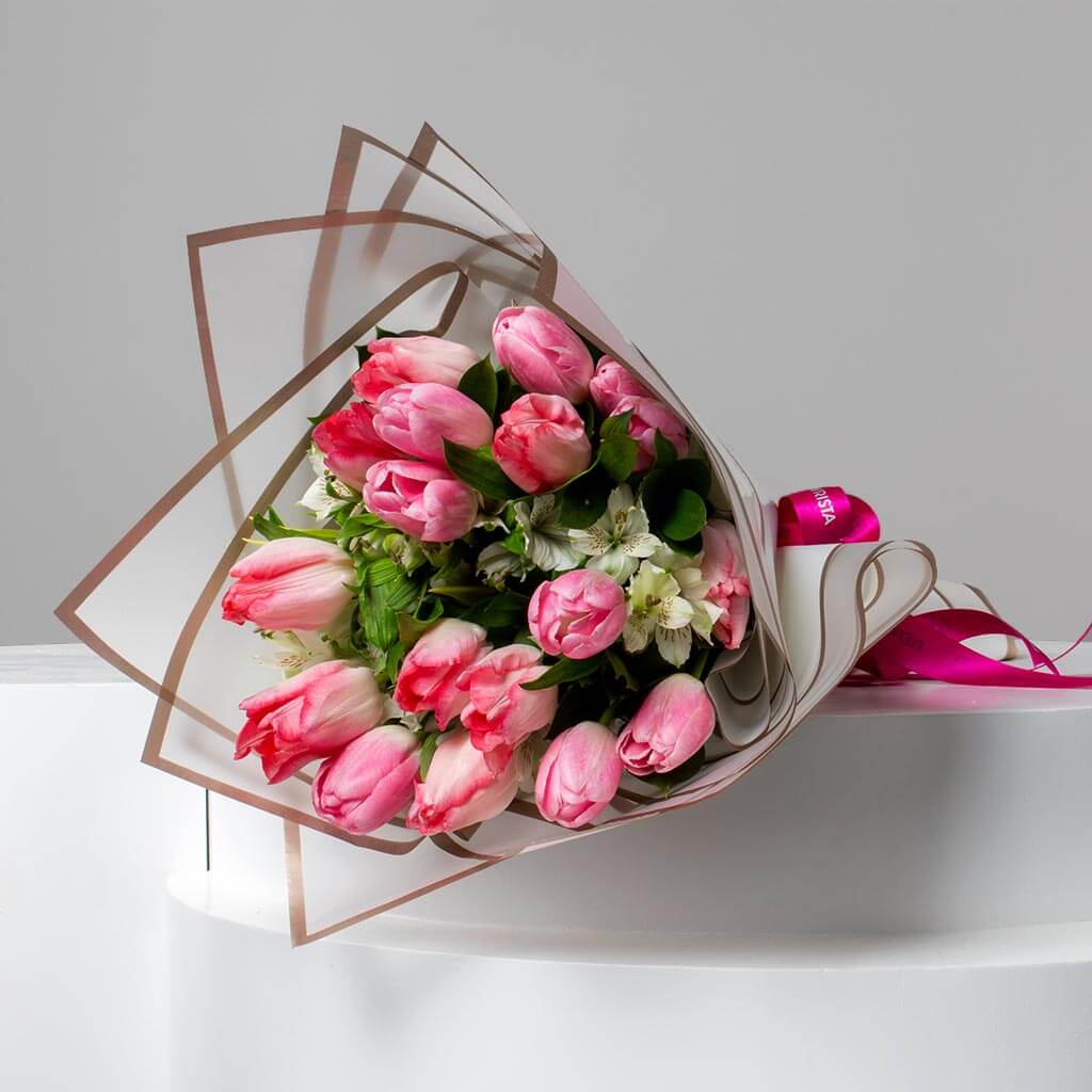 product-image-Hand Bouquet with Tulips & Asters