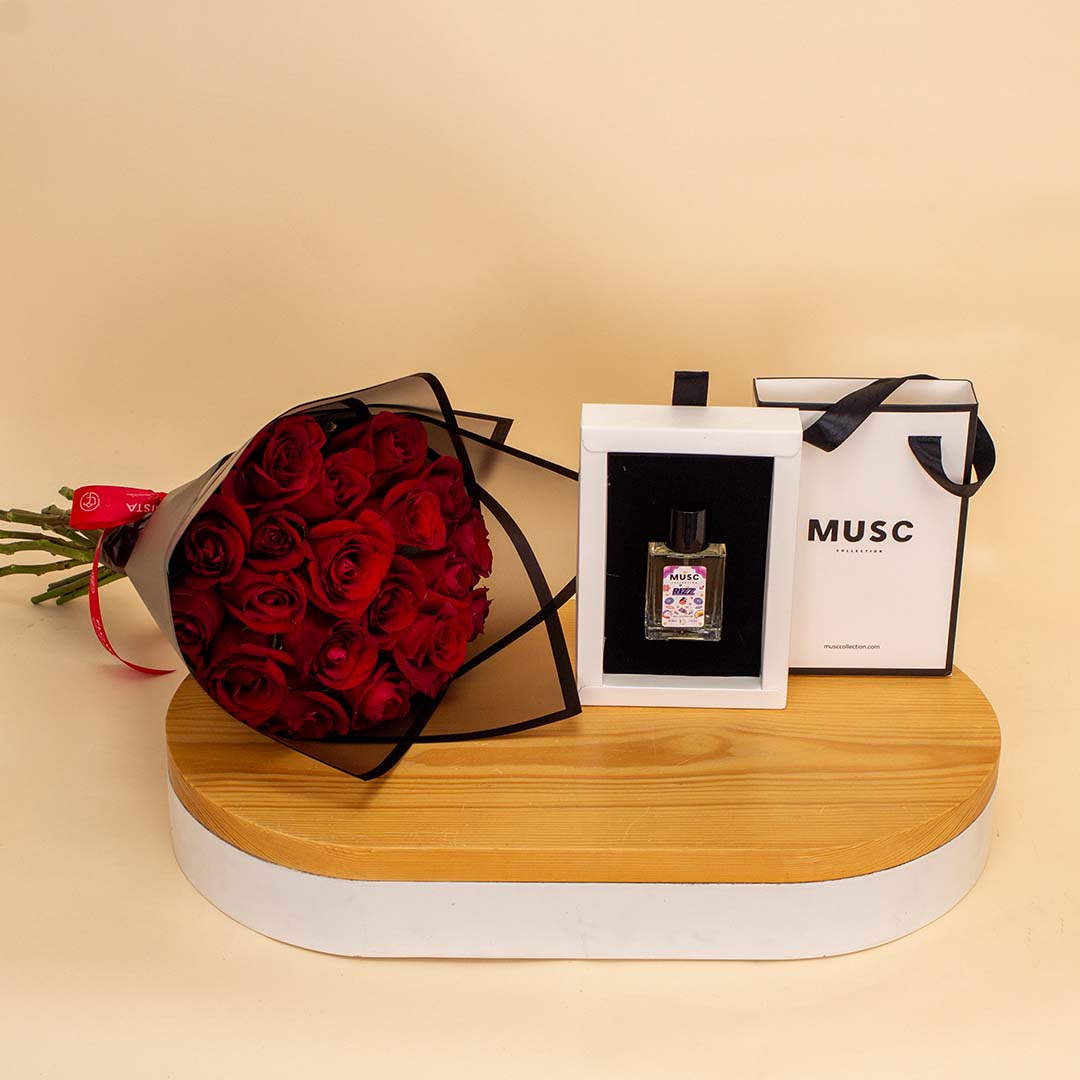 product-image-عطر مسك ريز للبنات ٣٠ مل مع ٢٠ وردة حمراء