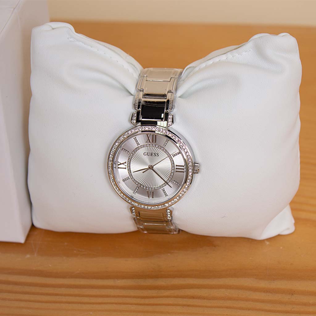 product-image-Guess Yellow Gold Women’s Watch W1209L2 with Heart-Shaped 20 Roses Bouquet