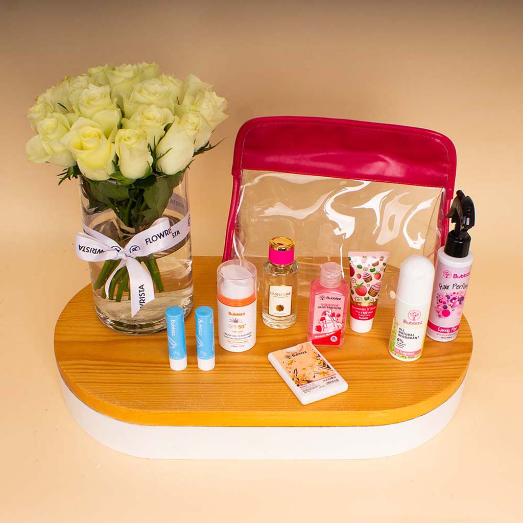 product-image-Bubblzz Clutch & White Roses Vase