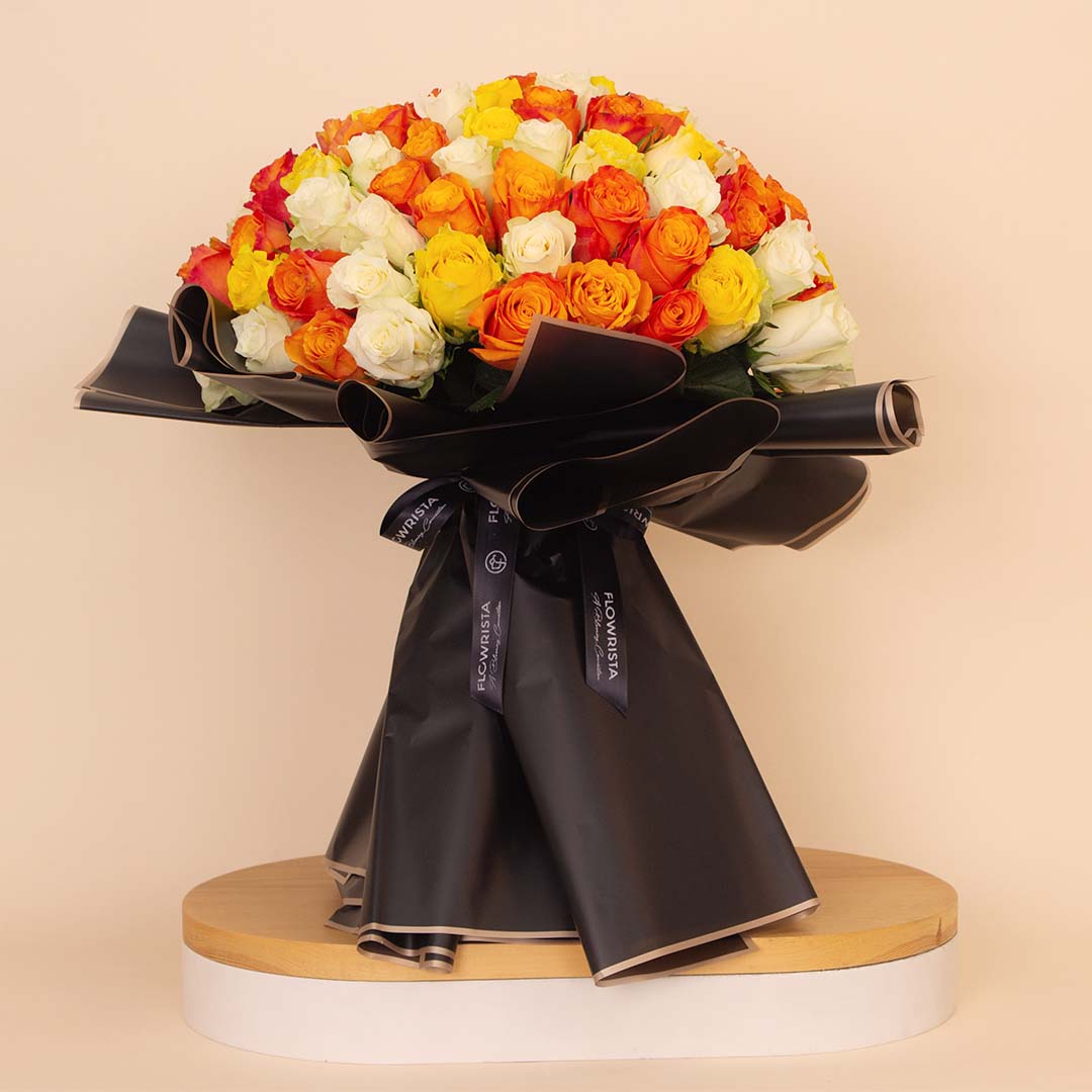 Flowrista Online Flowers Shop فلوريستا | باقة من 150 وردة متنوعة