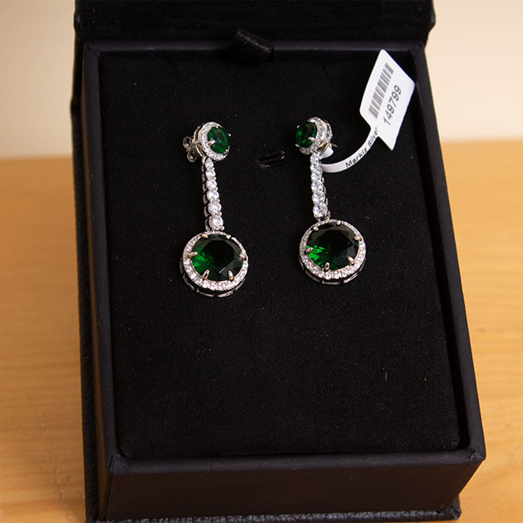 product-image-Markiz Zircon Earrings - Green
