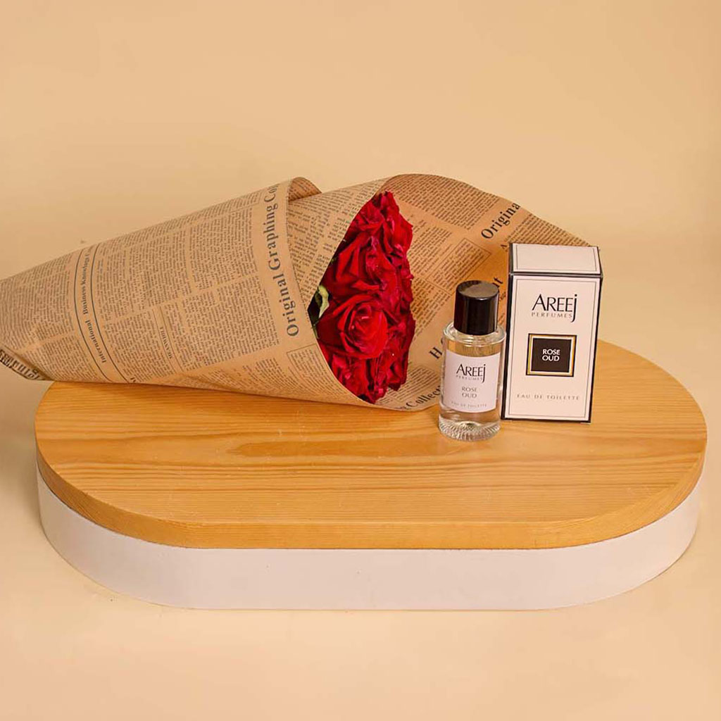 product-image-Areej Rose Oud with 15 Red Roses Bouquet