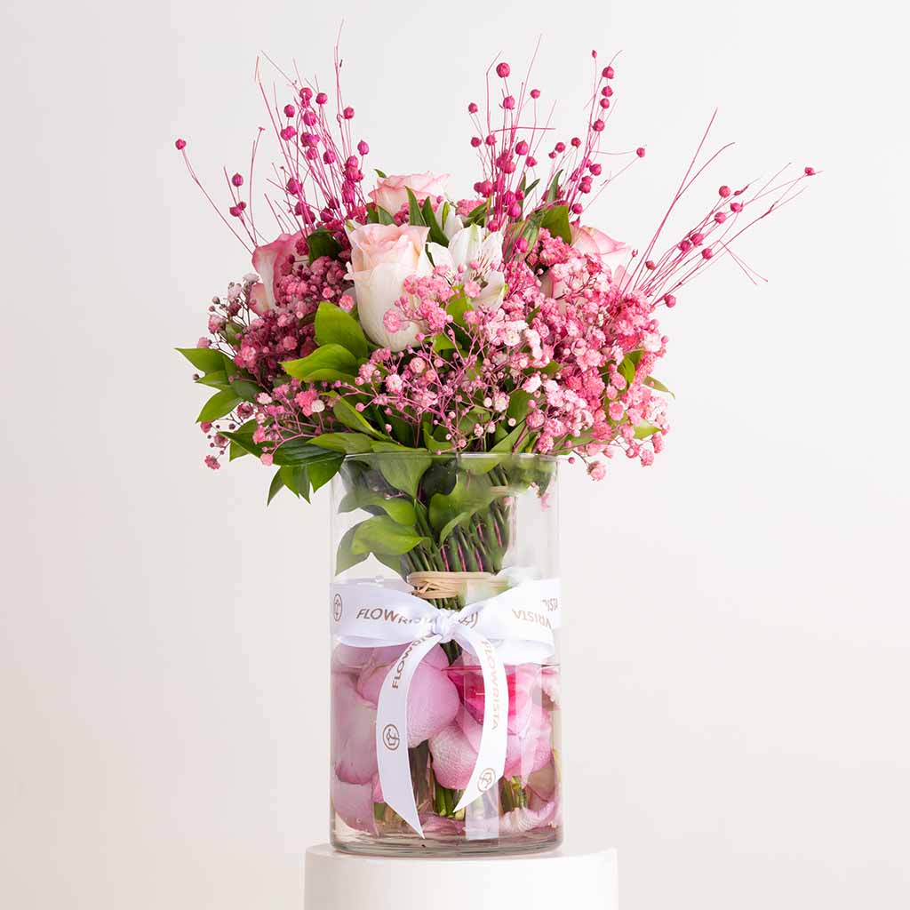 Flowrista Online Flowers Shop Pink Harmony Vase