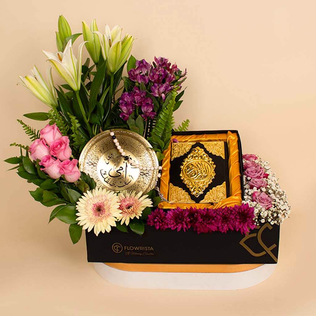 Flowrista Online Flowers Shop Devotion Box – Flowers, Quran & Prayer Beads