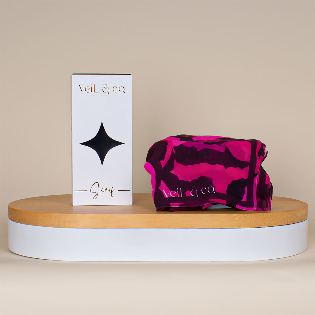 Flowrista Online Flowers Shop Veil & Co Crimson Whirl chiffon hijab