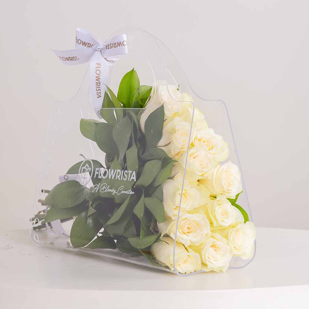 Flowrista Online Flowers Shop حقيبة بيضاء