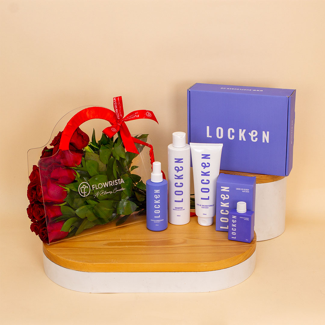 product-image-Locken Straight Hair Kit & Red Roses Box