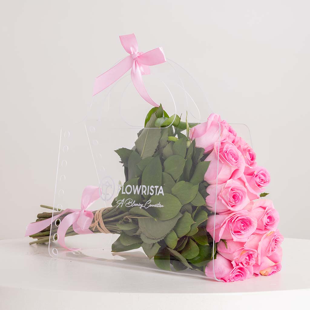 Flowrista Online Flowers Shop شنطة الورد الوردي