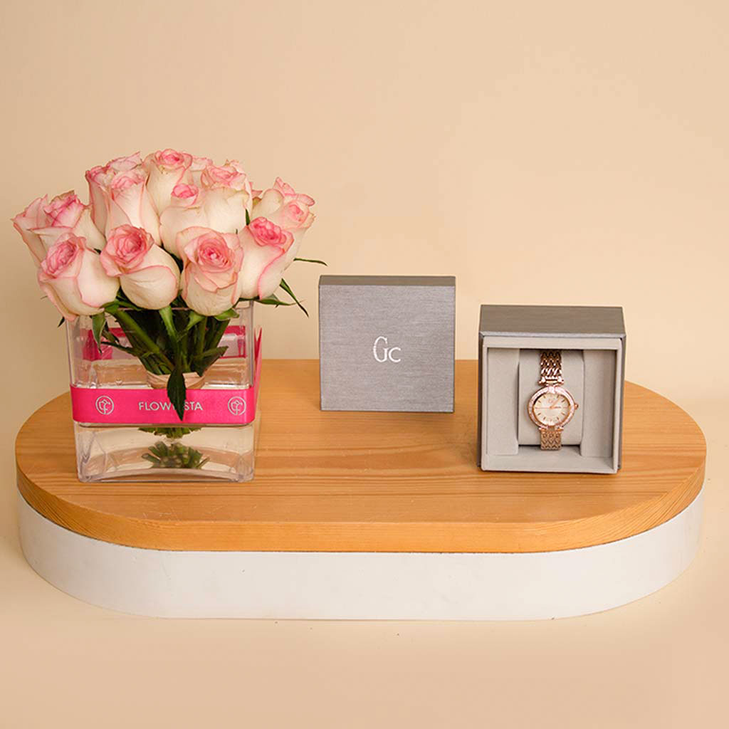 product-image-Guess Analog Watch for Women and 20 Rose Pink Vase