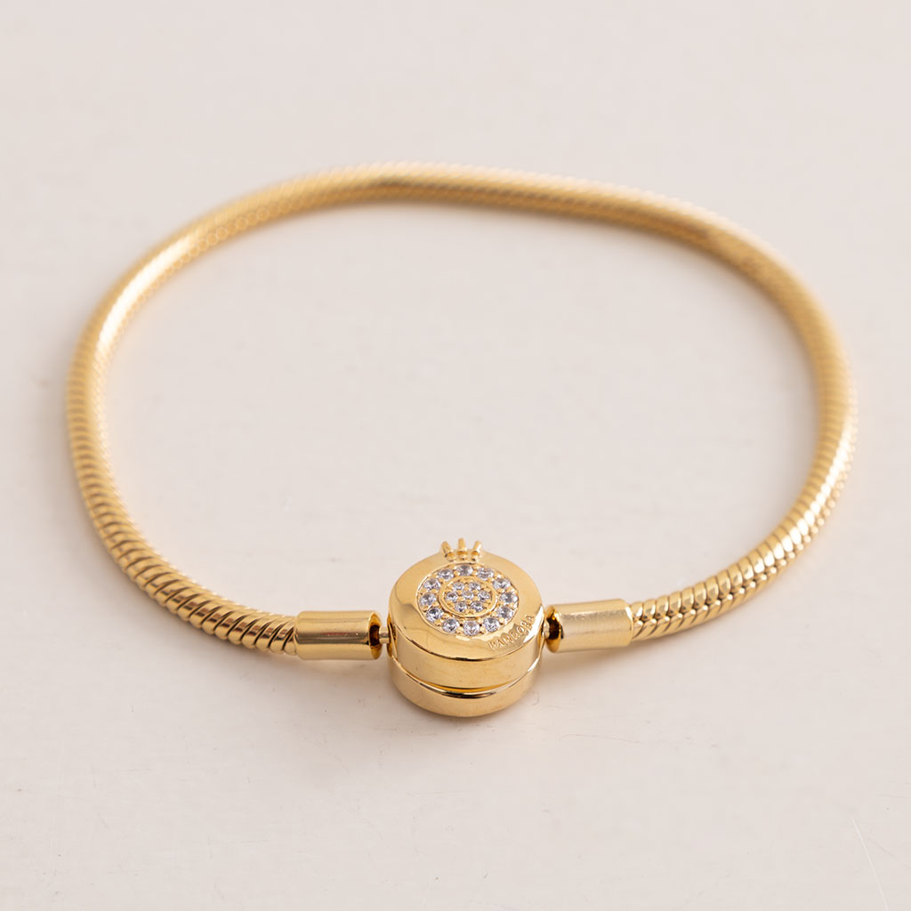 product-image-Pandora Moments Sparkling Crown O Snake Crhain Bacelet 14k Gold-Plated & Red Roses Bouquet