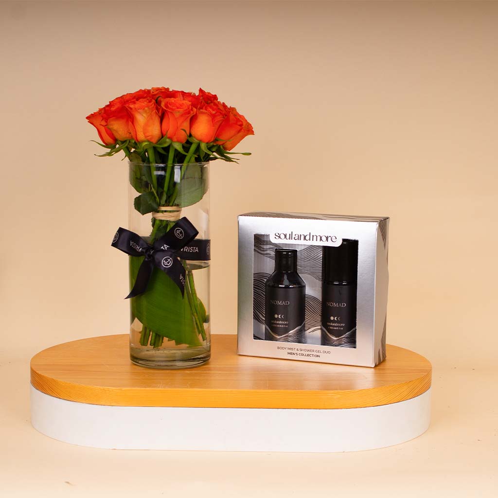 product-image-Soul & More Nomad Set of 2 & Orange Roses Vase