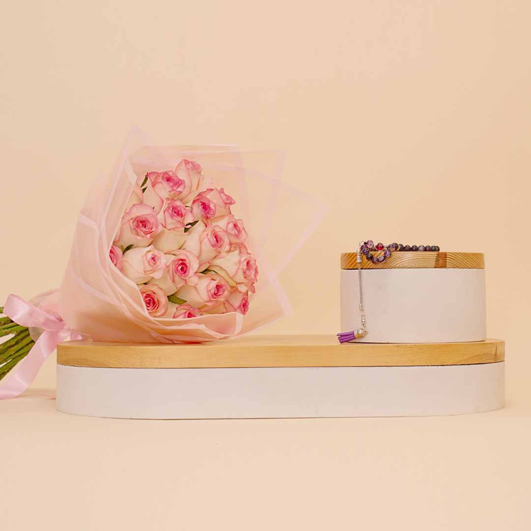 product-image-Purple Suleimani Rosary & Pink Roses Boutique