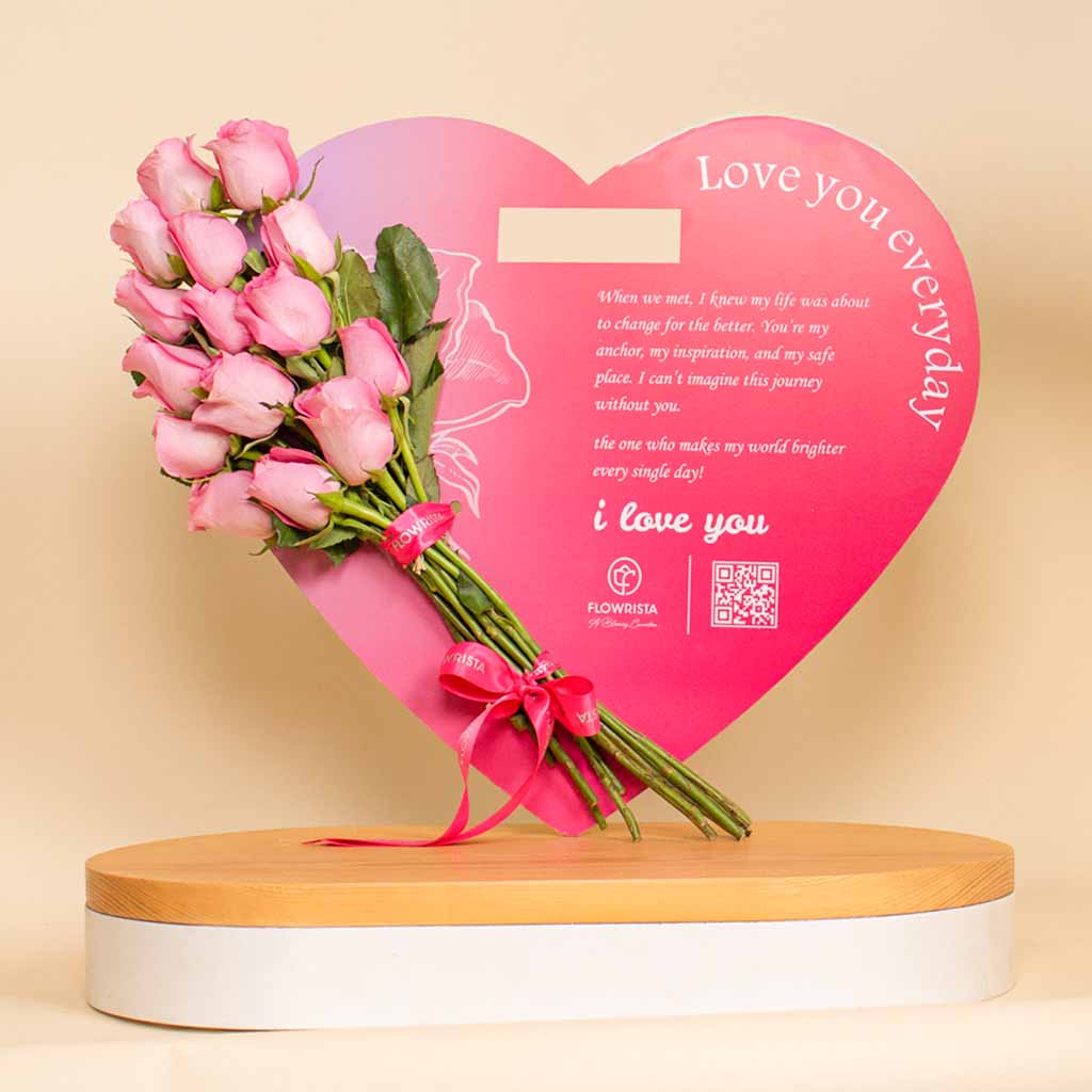 product-image-Pink Roses with Heart