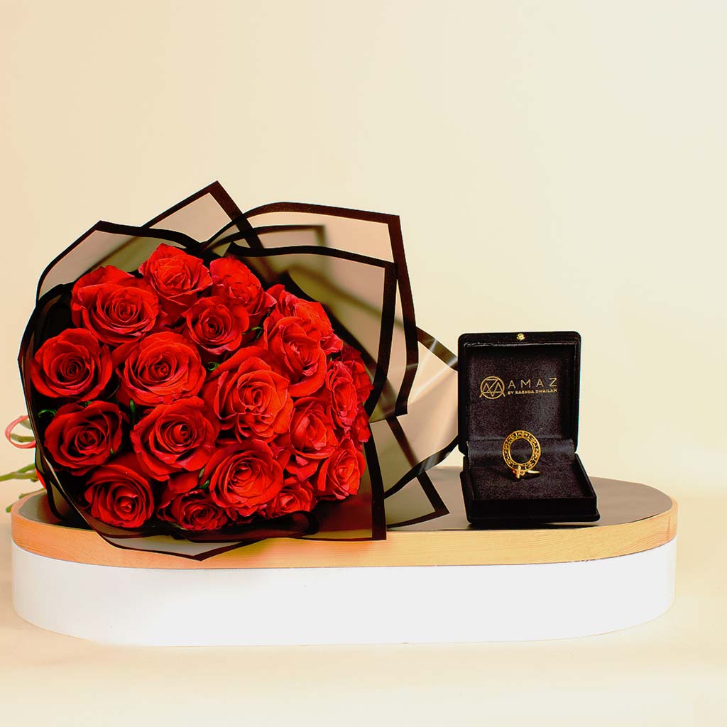 Flowrista Online Flowers Shop خاتم اماز الرائع و بوكيه الورد