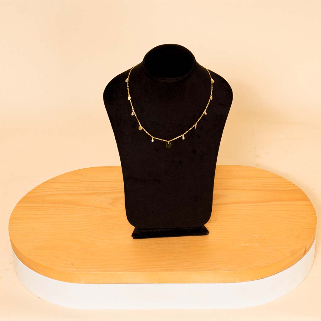 product-image-Felizmoda Gold-Plated Silver Necklace with Multiple Circles & Crystals