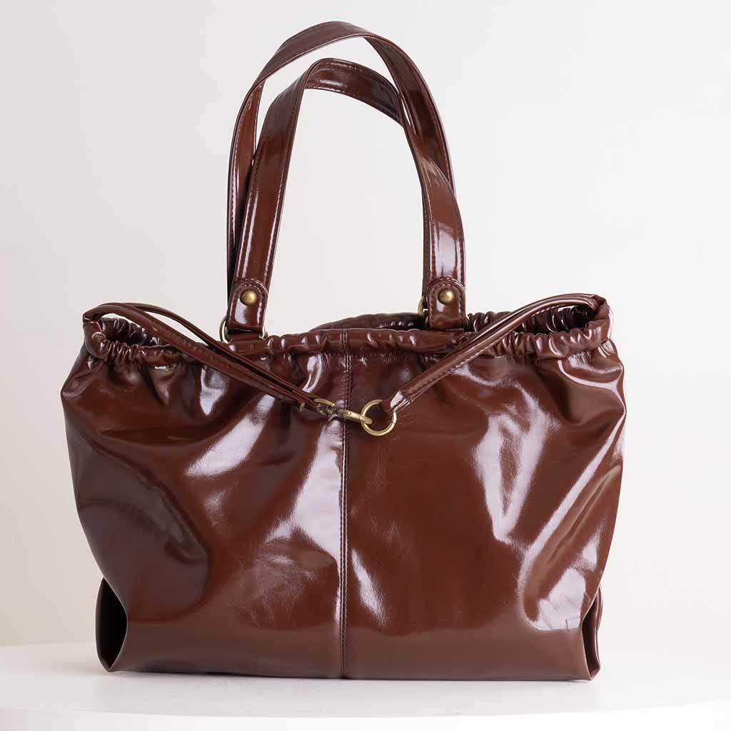 product-image-Helio Scrunch Bag Brown & Red Roses Bouquet
