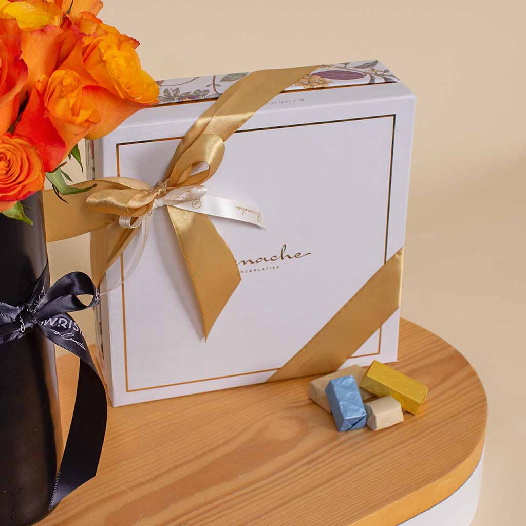 product-image-Panache Chocolate 1kg Box with 20 Orange Flowers