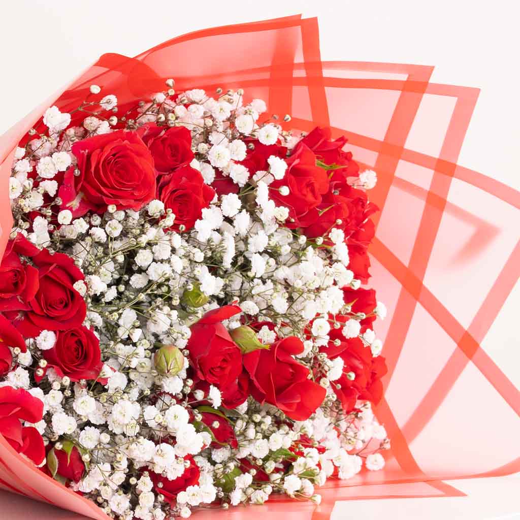 product-image-باقة من الورود الصغيرة وزهور الجيبسوفيلا