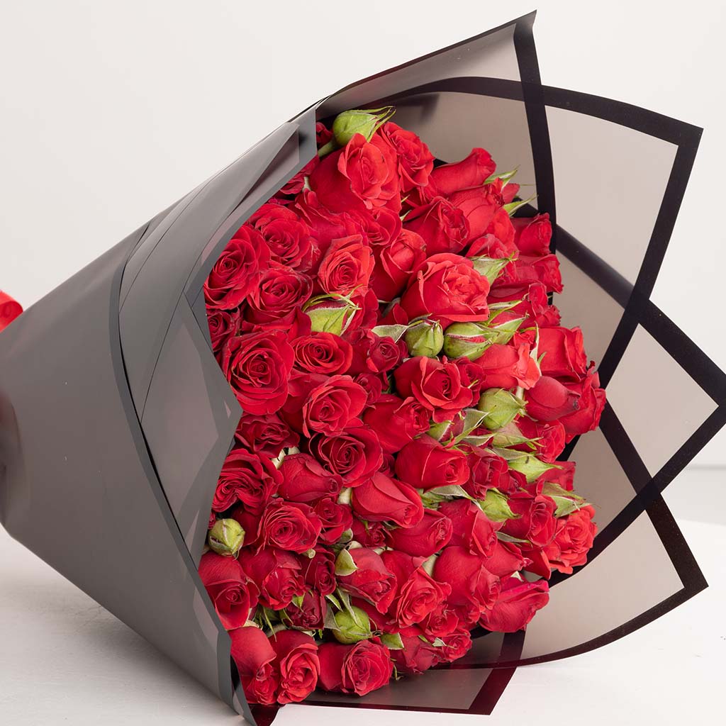 product-image-Red Baby Roses Bouquet – 20 Roses