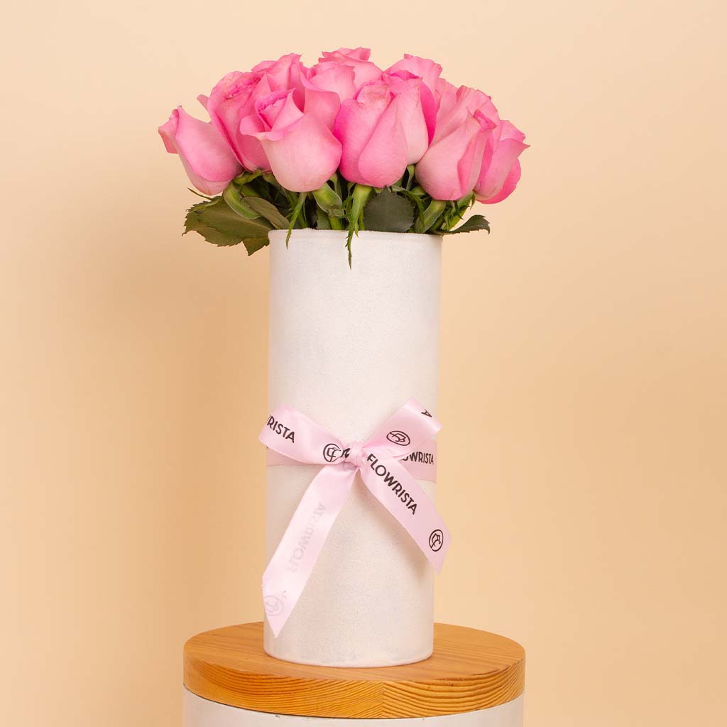 Flowrista Online Flowers Shop Fuchsia Signature Vase - 20 Stems