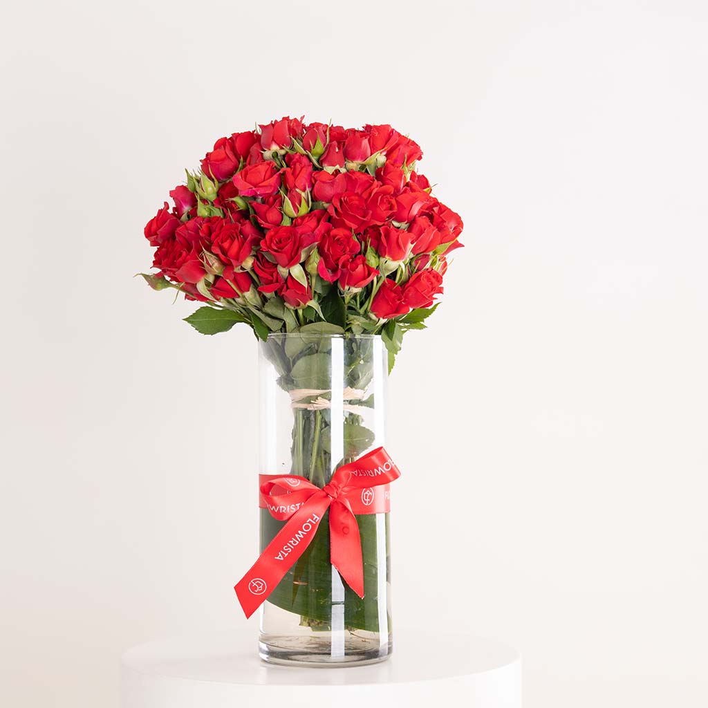product-image-مزهرية ورود حمراء بيبي روز - ٢٠ وردة