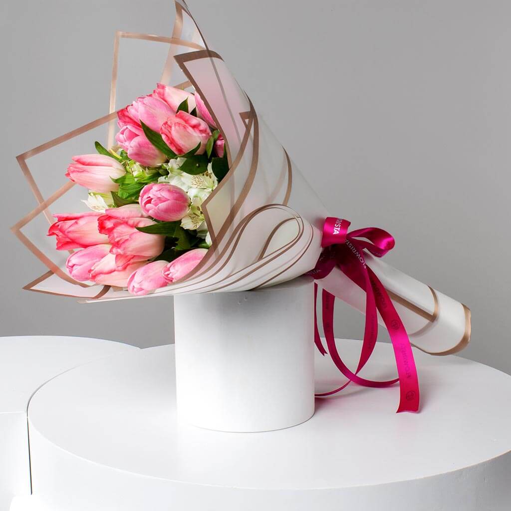 product-image-Hand Bouquet with Tulips & Asters