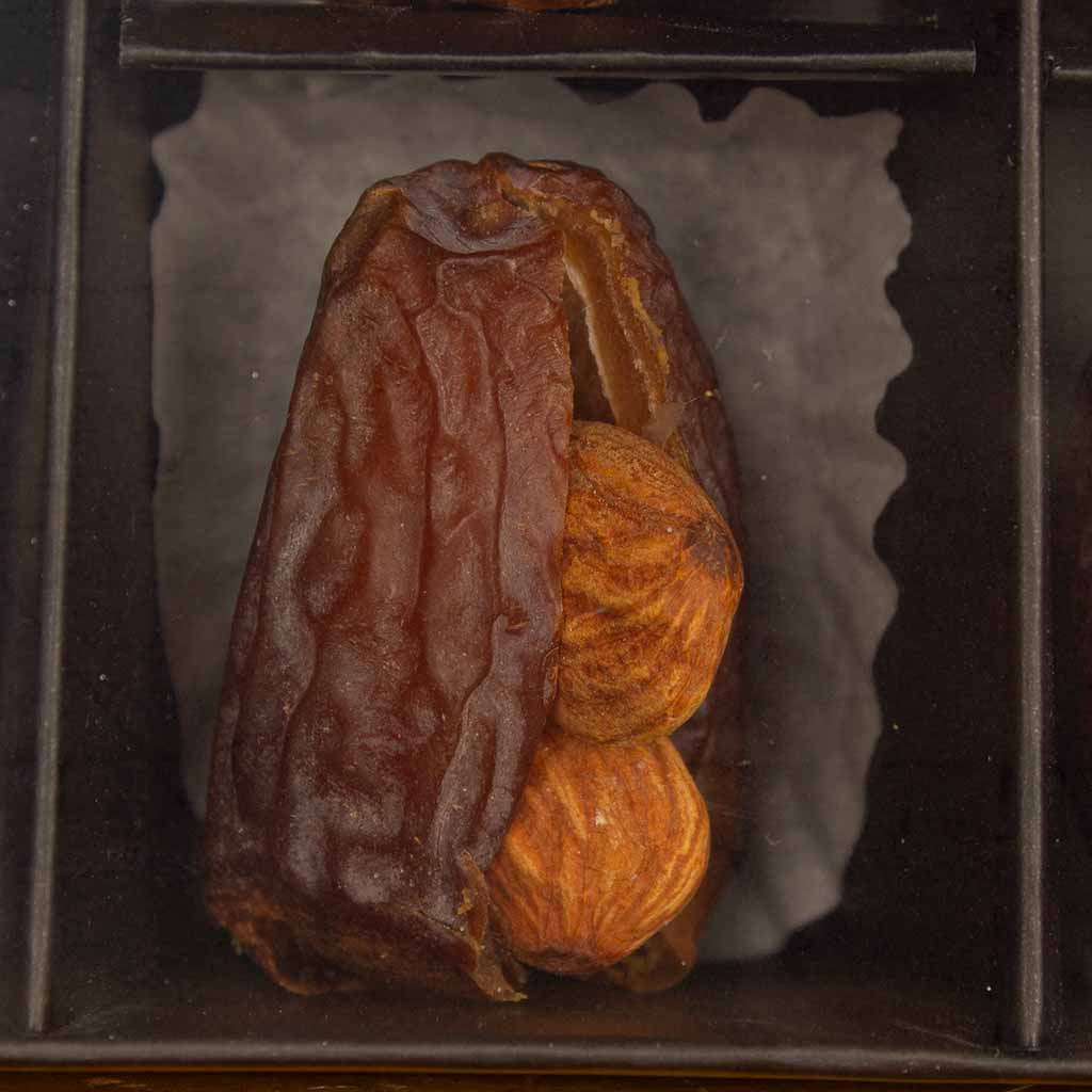 product-image-Zadna Special almond dates 20 pieces And Deep Purble Bag