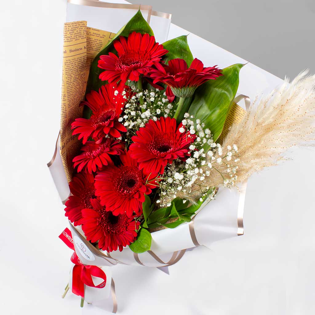 product-image-باقة جيربيرا حمراء