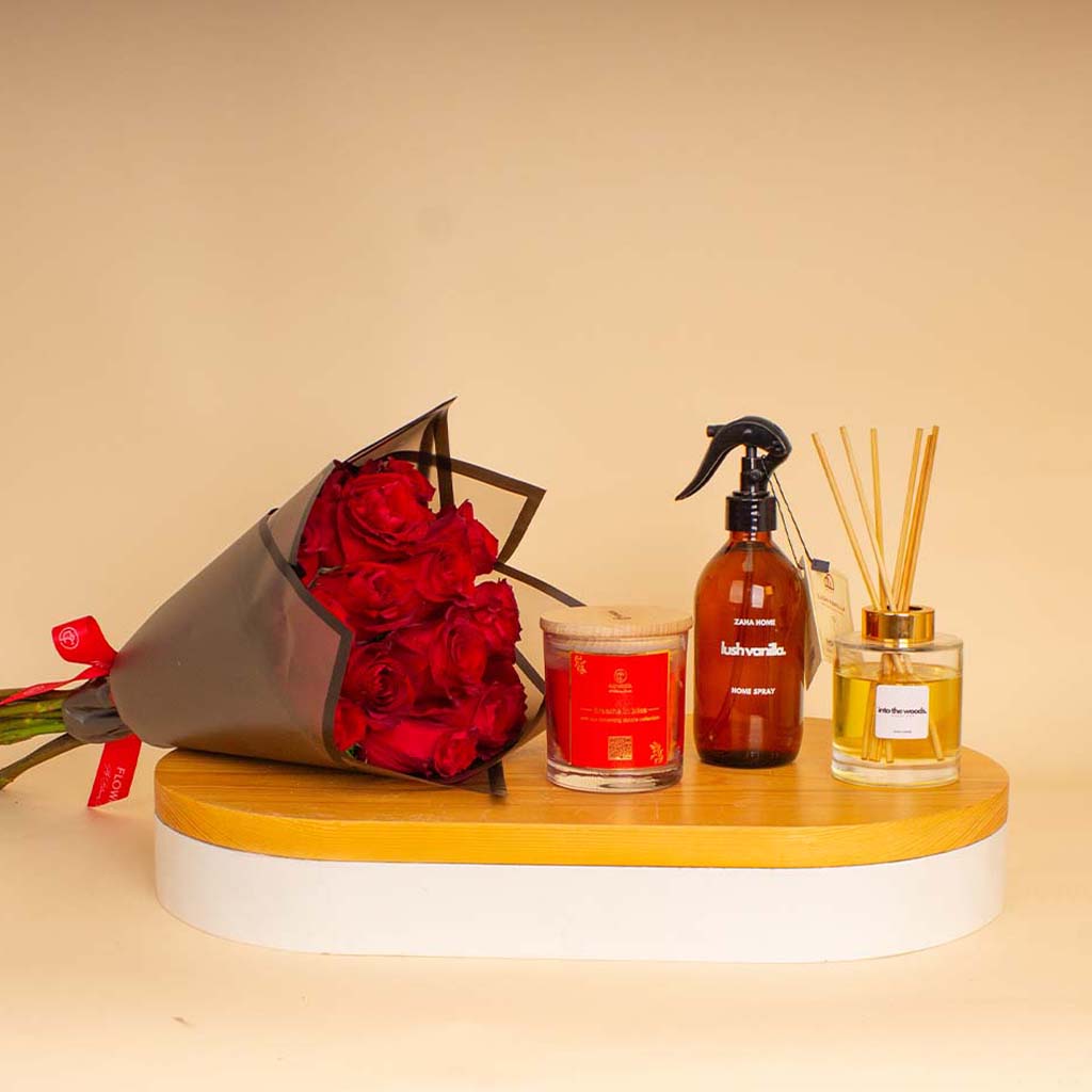 product-image-Zaha Home Serenity & Roses Bundle — Spray & Diffuser & Candle