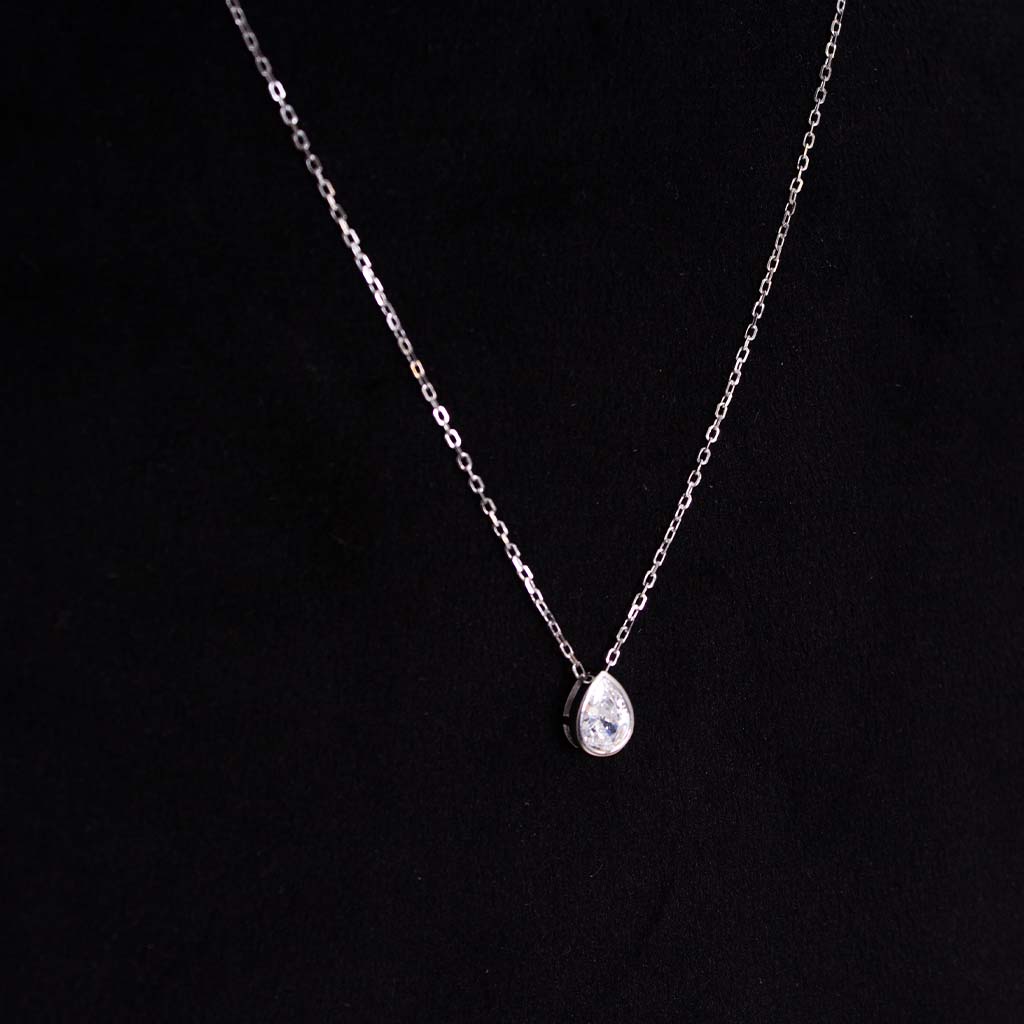 product-image-Markiz Thai Silver Necklace with Zircon Stones