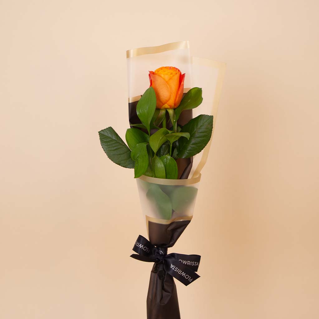 product-image-باقة ورد برتقالي مفردة