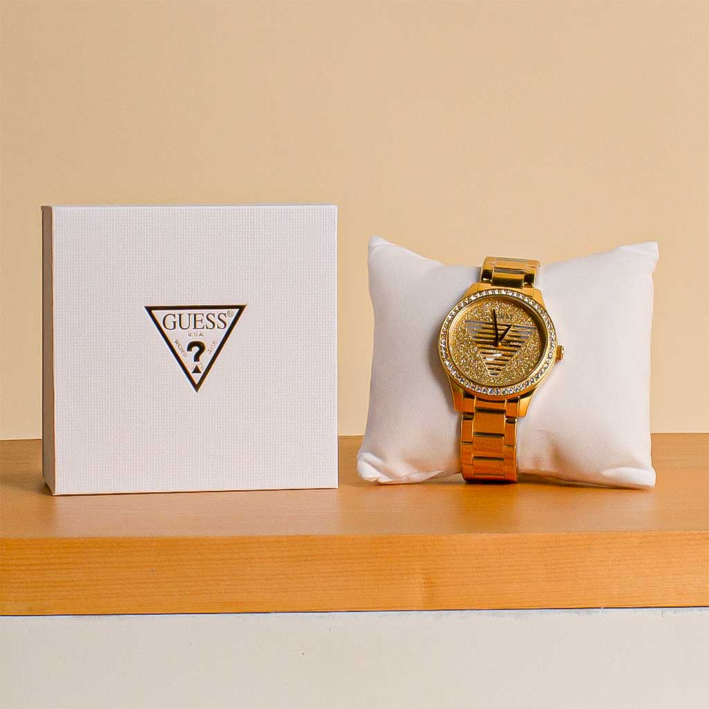 Flowrista Online Flowers Shop Guess Analoge Watch Armbanduhren in Gold GUGW0605L2