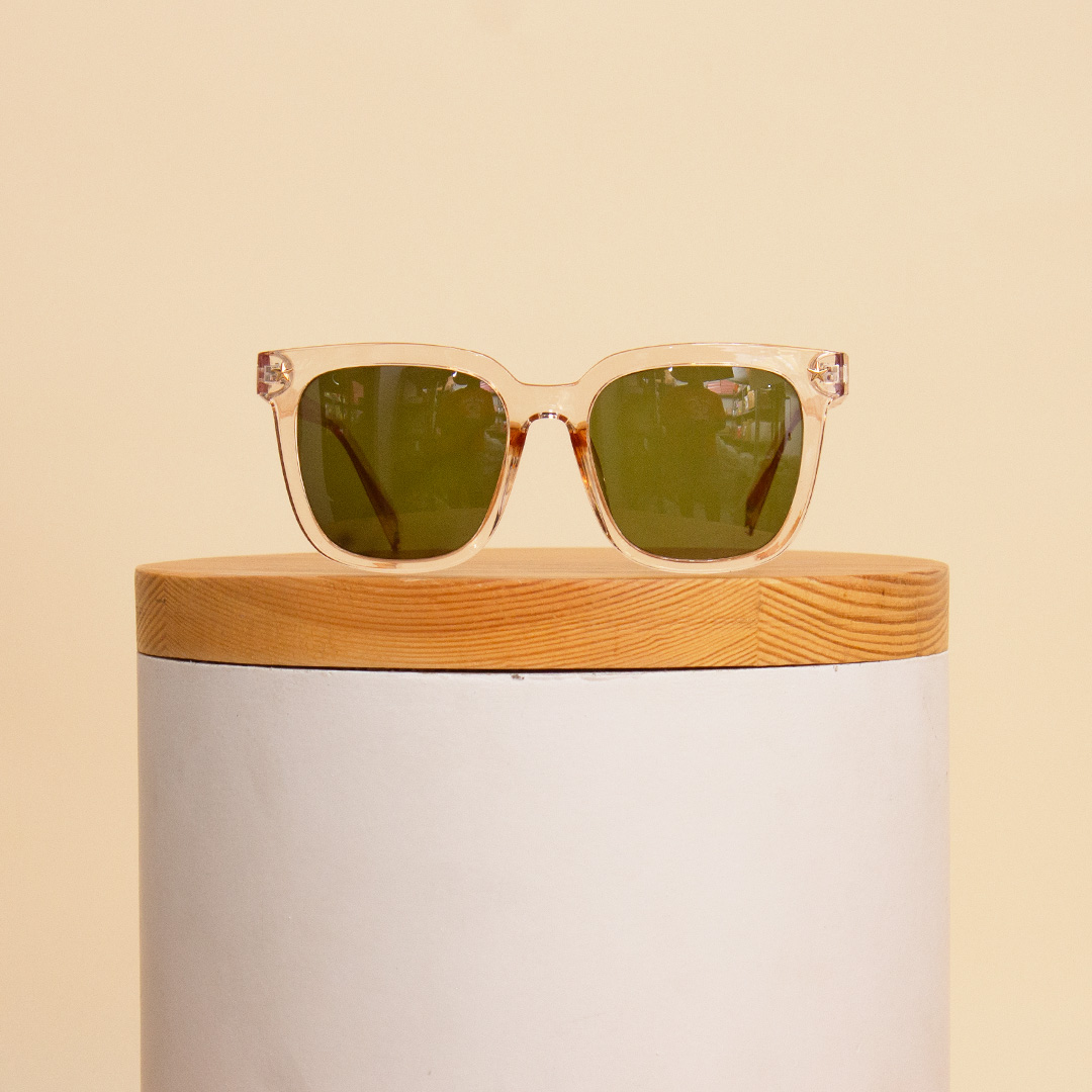 product-image-Sedrak Clear Frame Sunglass with Green Lenses – Summer Collection