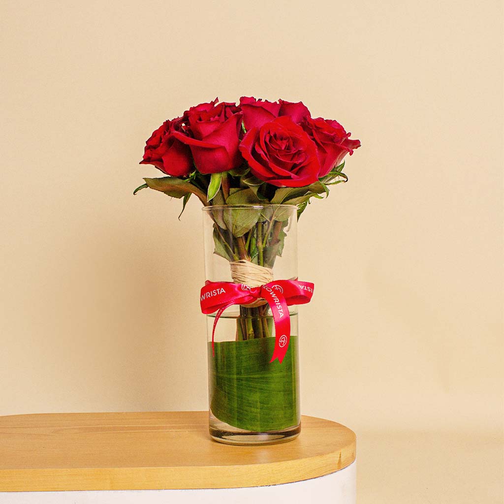 Flowrista Online Flowers Shop  20 Red Rose Vase